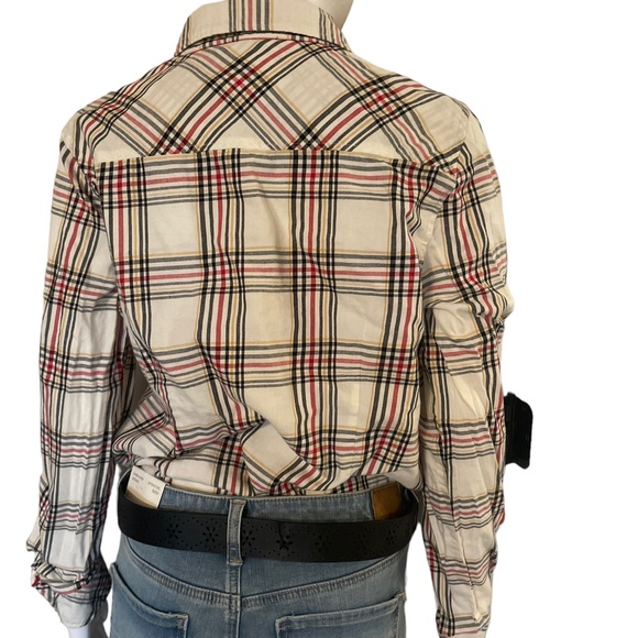 Izod women’s size medium button-down shirt plaid - Picture 10 of 11